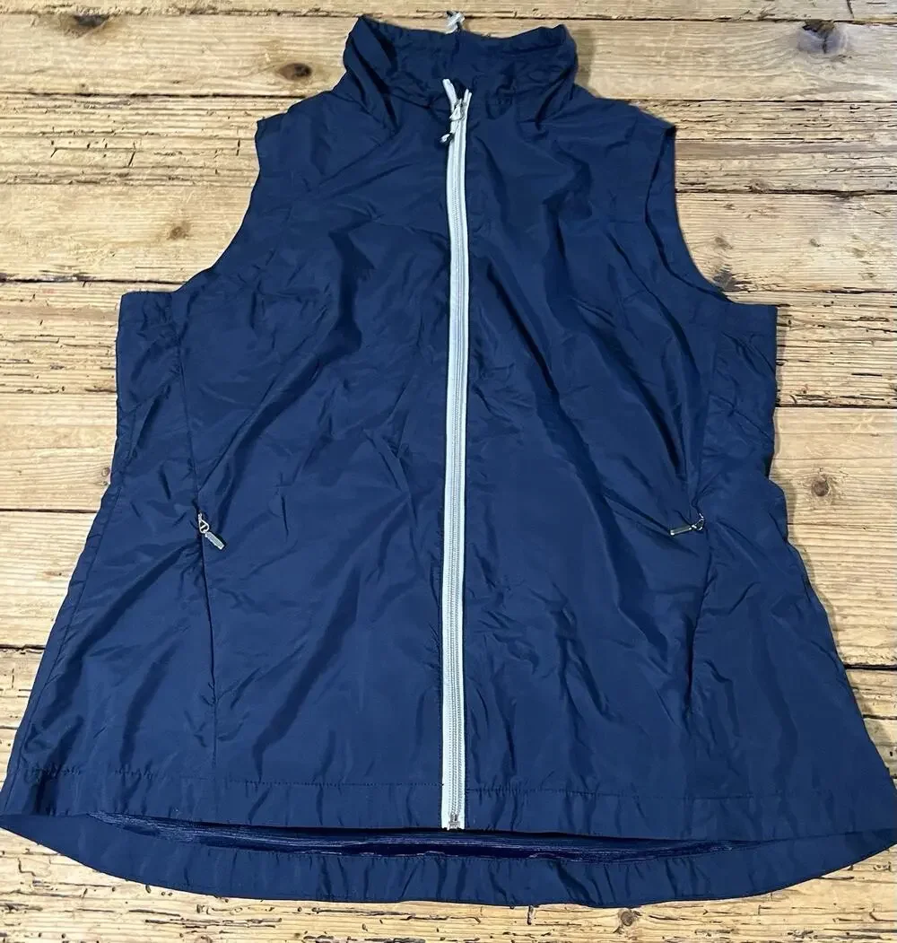 Sunice Women’s Size L Midnight Blue Wind Vest NWOT